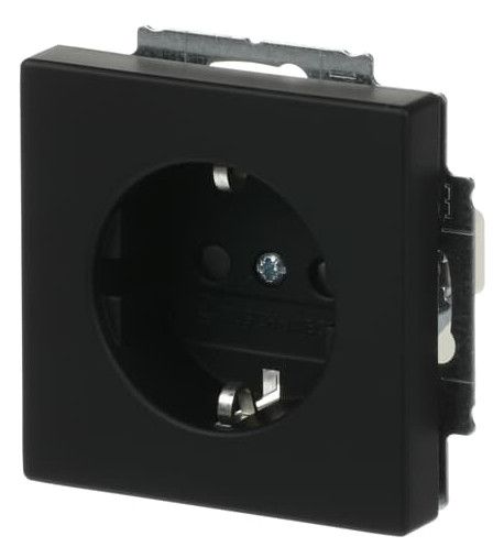 BJ 20 EUCRB-885 SCHUKO Steckdosen Einsatz o.Spreize schwarz matt future