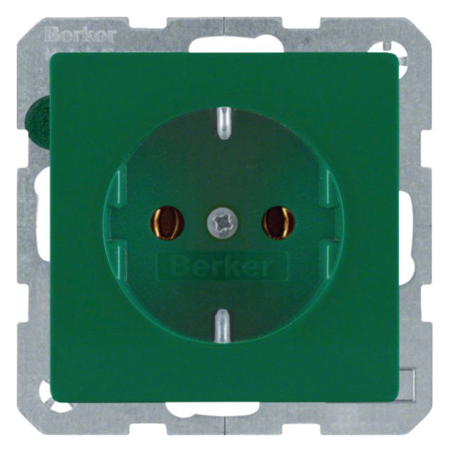 Berker 41436013 Steckdose SCHUKO Q.1/Q.3 grün samt