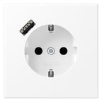 Jung LS1520-18AWWM SCHUKOsteckdose m.USB Typ A