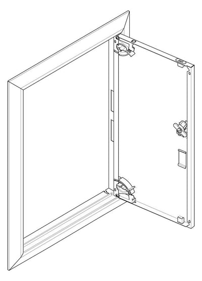 ABN GBRU13T Blendrahmen m.Volltüre f.UP-Flachverteiler,1x3-reihig
