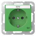 GIRA 4457107 SCHUKO-Steckdose BSF SV System 55 Grün glänzend