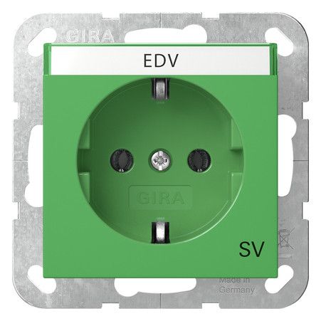GIRA 4457107 SCHUKO-Steckdose BSF SV System 55 Grün glänzend