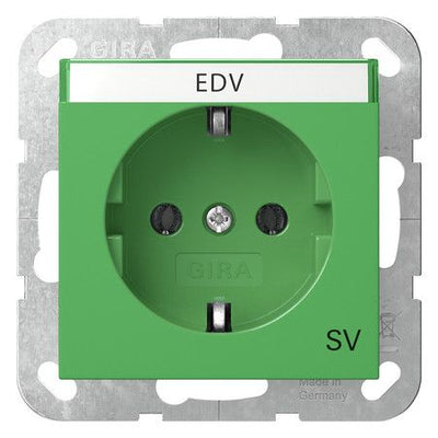 GIRA 4457107 SCHUKO-Steckdose BSF SV System 55 Grün glänzend