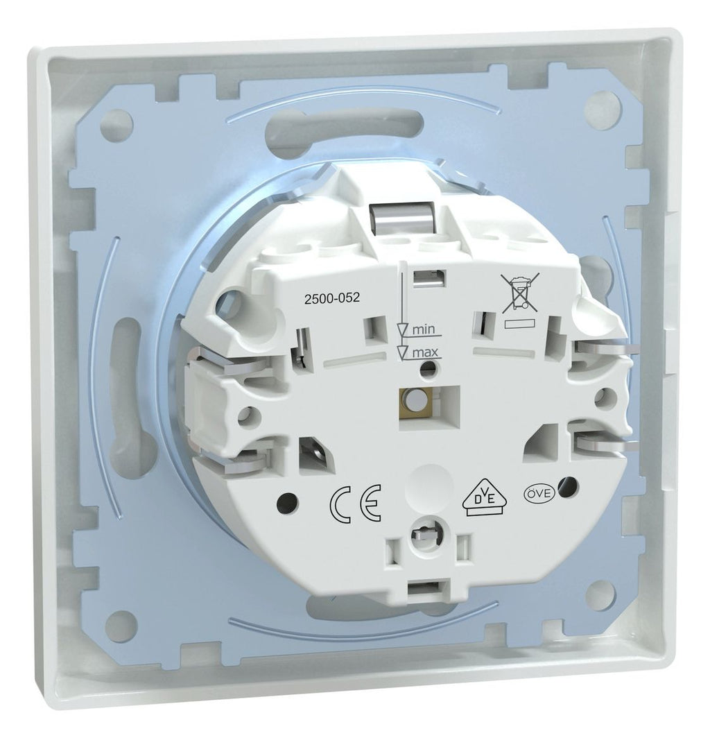 Mert MEG 2401-1425 SCHUKO-Steckdose SK volle Platte aktivweiß glänz. M-SMART