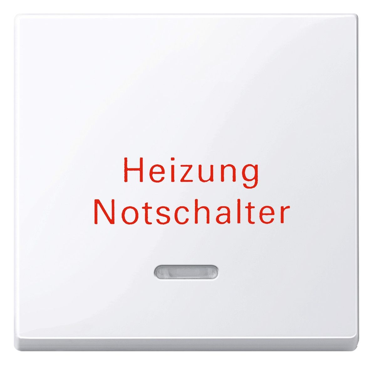 Mert 435125 Wippe m.Kontrollfenster+ Aufd. Heizungsnot aktivweiß glänz. Sys.M