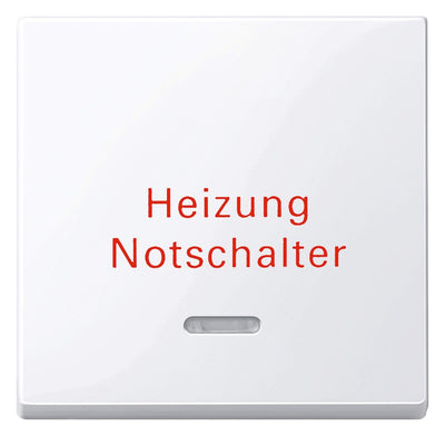 Mert 435125 Wippe m.Kontrollfenster+ Aufd. Heizungsnot aktivweiß glänz. Sys.M