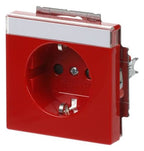 BJ 20 EUCNB-12-82 SCHUKO Steckdosen Einsatz rot RAL3020 future linear