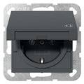 GIRA 445428 SCHUKO-Steckdose Klappdeckel System 55 Anthrazit