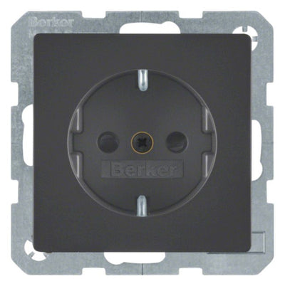 Berker 47236086 Steckdose SCHUKO m.erh.BS Q.1/Q.3 anthrazit samt