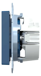 Mert MEG 2302-0378 SCHUKO-Steckdose BRS Sonder m.Schriftfeld StK blau System M