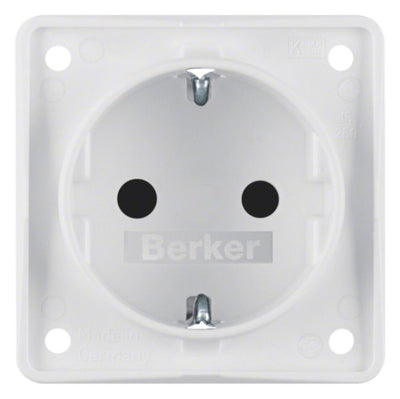 Berker 947792502 Steckdose SCHUKO m.erh.BS Integro polarweiß matt