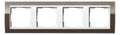 GIRA 0214763 Abdeckrahmen 4fach Zwischen rahmen RW gl. Event Klar Braun