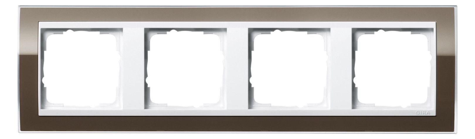 GIRA 0214763 Abdeckrahmen 4fach Zwischen rahmen RW gl. Event Klar Braun