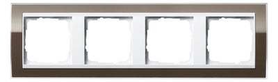 GIRA 0214763 Abdeckrahmen 4fach Zwischen rahmen RW gl. Event Klar Braun