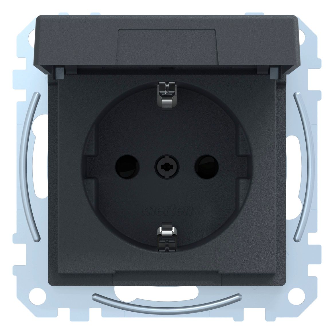 Mert MEG 2314-0414 SCHUKO-Steckdose BRS Klappd. IP44 StK anthrazit System M