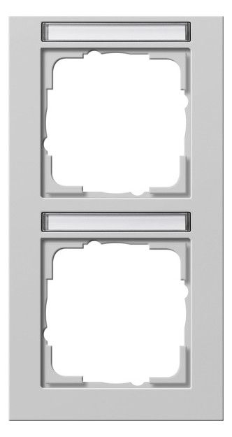 GIRA 110237 Abdeckrahmen 2fach senkrecht BSF E2 Grau matt