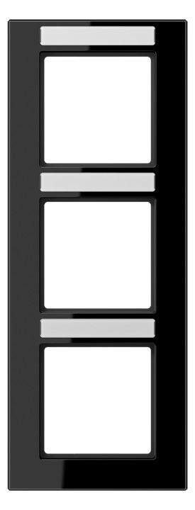 Jung AC583BFNASW Rahmen 3fach Schriftf. senkrecht Serie A creation schwarz
