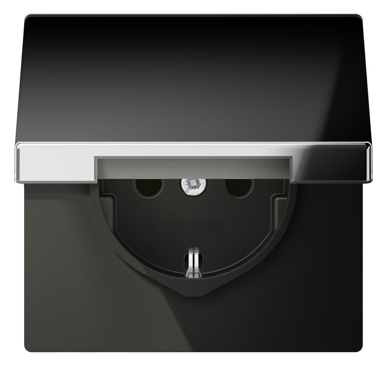 Jung GCR1520KIKL SCHUKO Steckdose Klappd. erh.Ber.schutz LS glanzchrom