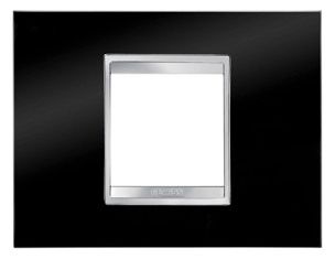 GEWISS GW16202TN Abdeckrahmen LUX 2M Tonerschwarz