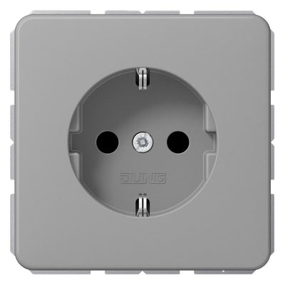 Jung CD 1521 GR SCHUKO®-Steckdose 16 A 250V ~ Schraubklemmen Duroplast Serie CD