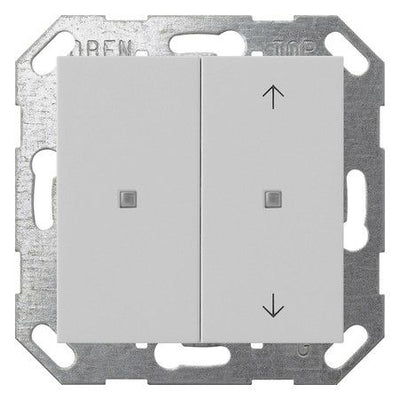 GIRA 5175015 Taster Wippe 2fach unbedr./ Pfeile OneKNX System 55 Grau matt(lack.)