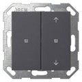 GIRA 517528 Taster Wippe 2fach unbedr./ Pfeile OneKNX System 55 Anthrazit