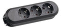 Bachmann 385.170 Tischsteckdose 3xSchuko schwarz o.Strom