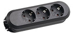 Bachmann 385.170 Tischsteckdose 3xSchuko schwarz o.Strom