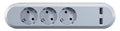 Bachmann 381.801 USB Smart, 3xSchuko, 230V/16A 2-fach USB Charger max. 3,1A