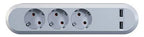 Bachmann 381.801 USB Smart, 3xSchuko, 230V/16A 2-fach USB Charger max. 3,1A