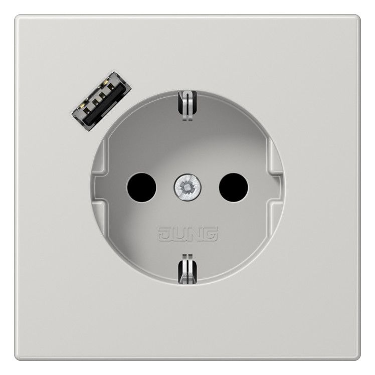 Jung LS1520-18ALG SCHUKOsteckdose m.USB Typ A