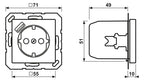 Jung A1520-18AMO SCHUKOsteckdose m.USB Typ A