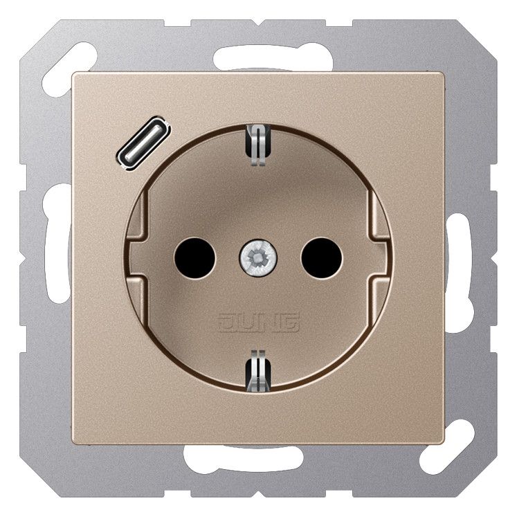 Jung A1520-18CCH SCHUKOsteckdose m.USB Typ C