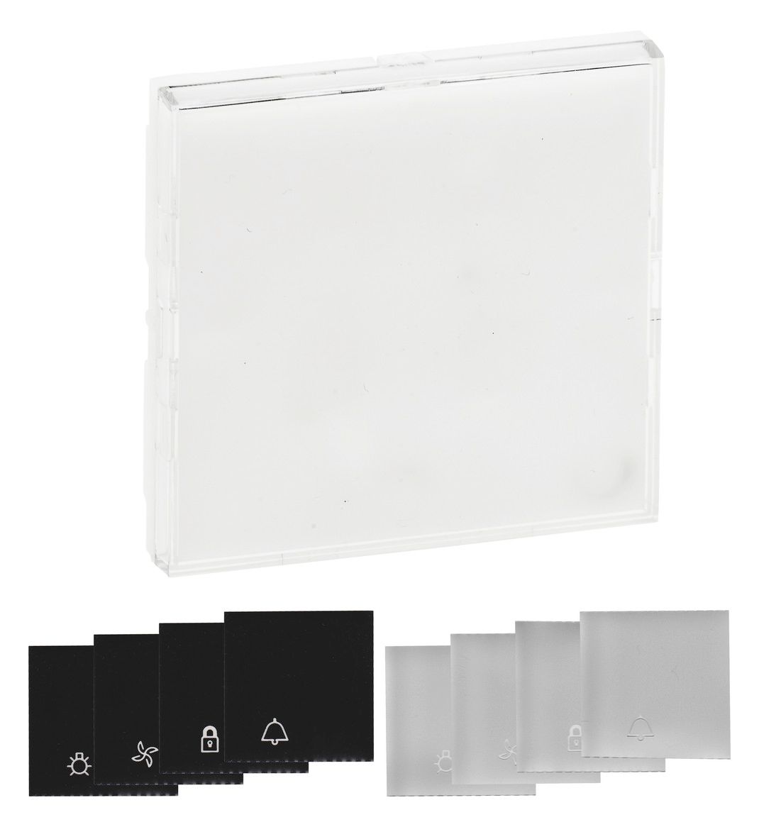Legrand 864311 Wippe Label beleuchtet Niloe Step Aluminium/Farbe:schwarz