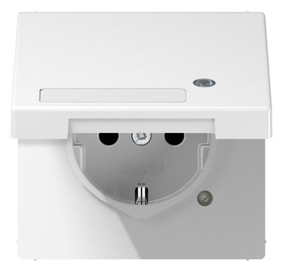 Jung LS 1520 NAKLKO WW SCHUKO-Steckdose 16A 250V Berührungs.- schutz Klappd.SF