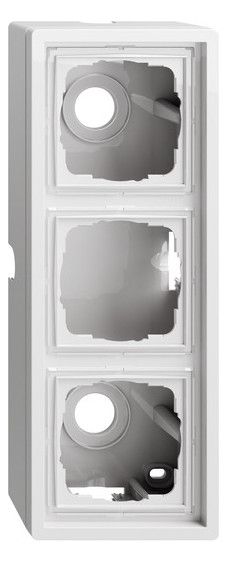 GIRA 0063112 AP-Gehäuse 3fach+Rahmen Flächenschalter Reinweiß glänzend