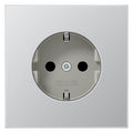Jung AL1520N SCHUKO Steckdose o.Kralle LS Aluminium