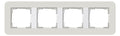 GIRA 0214411 Abdeckrahmen 4fach E3 Hellgrau/Reinweiß glänzend Soft-Touch
