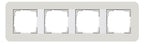 GIRA 0214411 Abdeckrahmen 4fach E3 Hellgrau/Reinweiß glänzend Soft-Touch