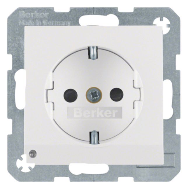 Berker 41091909 Steckdose SCHUKO+LED S.1/B.3/B.7 polarweiß matt