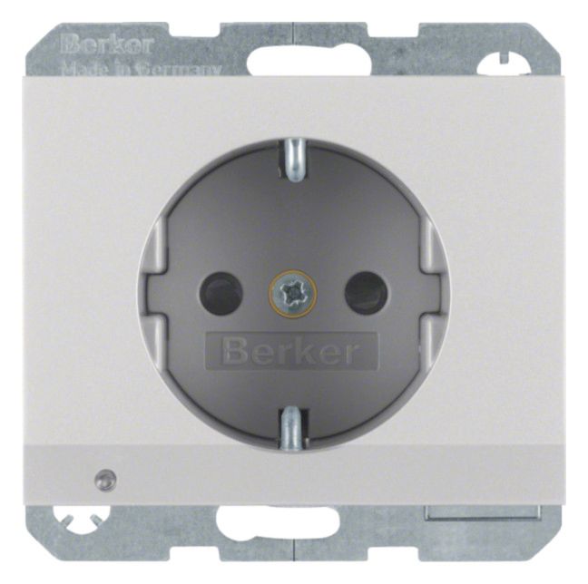 Berker 41097003 Steckdose SCHUKO+LED u.erh.BS K.5 Alu