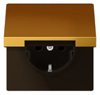 Jung GO1520KL SCHUKO Steckdose Klappdeckel LS goldfarben