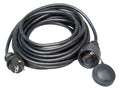 Kopp 147310042 Gummi verl Schuko Gummi Stecker u.Schuko Kuppl.m.10m ltg schwarz