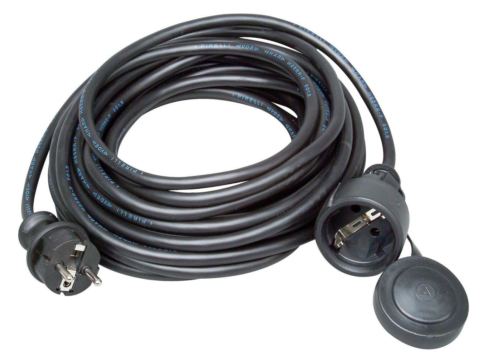 Kopp 147310042 Gummi verl Schuko Gummi Stecker u.Schuko Kuppl.m.10m ltg schwarz