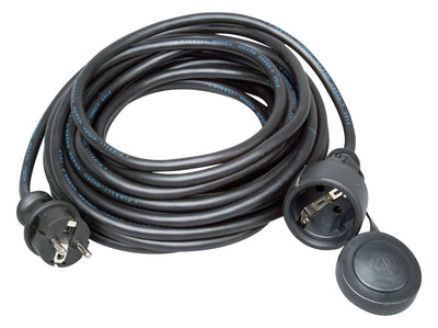 Kopp 147310042 Gummi verl Schuko Gummi Stecker u.Schuko Kuppl.m.10m ltg schwarz