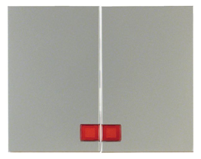 Berker 14377004 Wippe m.Linse rot K.5 edelstahl lackiert