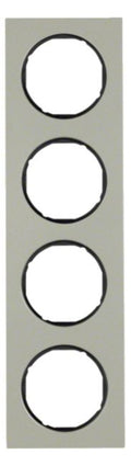 Berker 10142204 Rahmen 4fach R.3 Edelstahl/schwarz