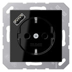 Jung A1520-18ASW SCHUKOsteckdose m.USB Typ A