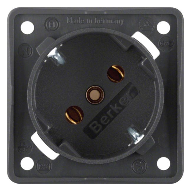Berker 841852525 Steckdose SCHUKO 45° Integro anthrazit matt