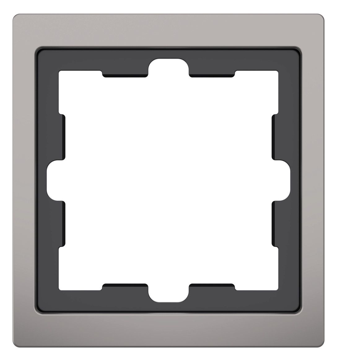 Mert MEG 4010-6550 D-Life Metall Rahmen 1fach Nickelmetallic